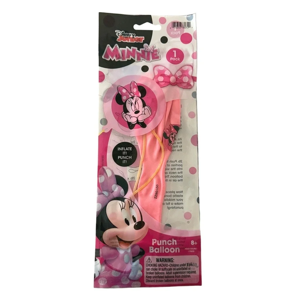 LOT of‎ 5 Disney Junior Minnie Mouse Punch Balloon Pink Party Favors
